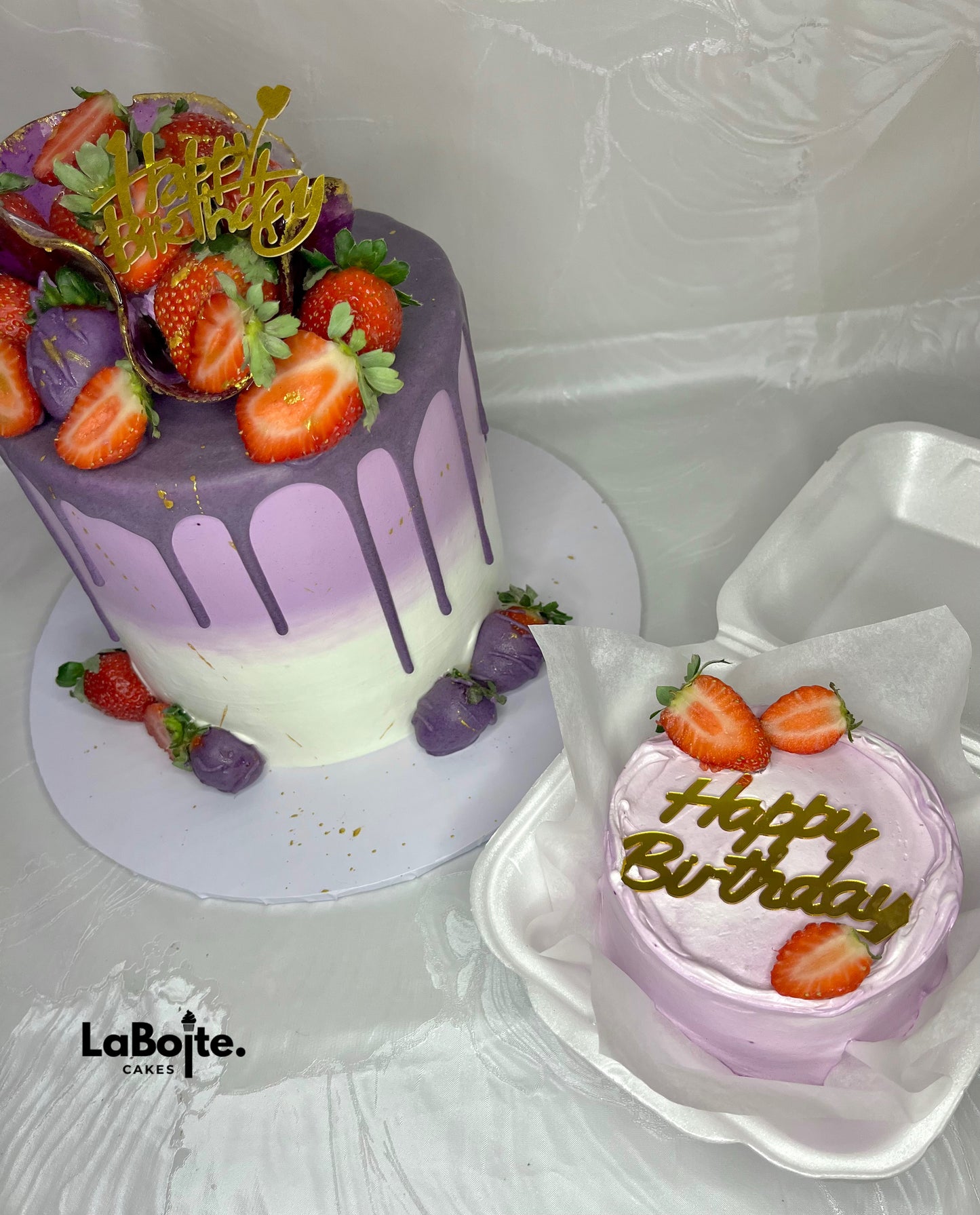 Purple birthday bento