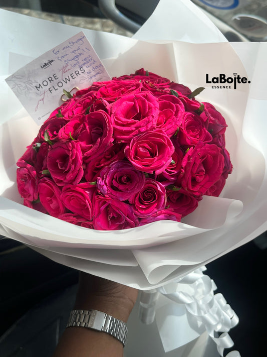 Classic deep pink bouquet (60 stems)