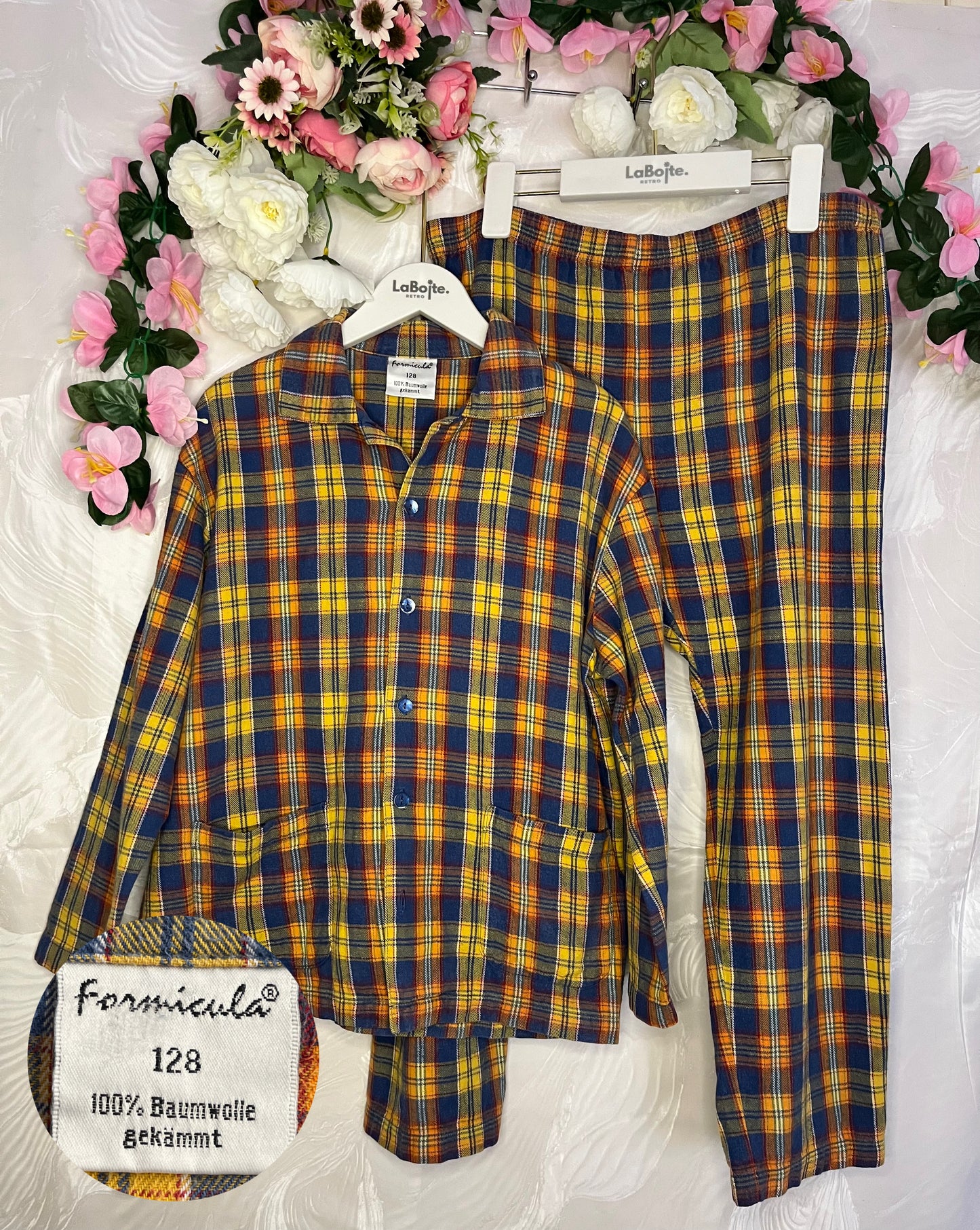Checked boys pajama set