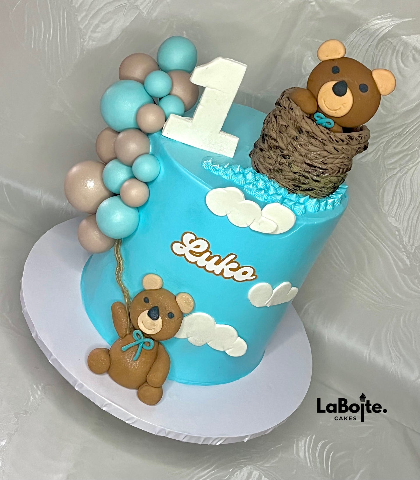 Baby Boy Teddy Cake