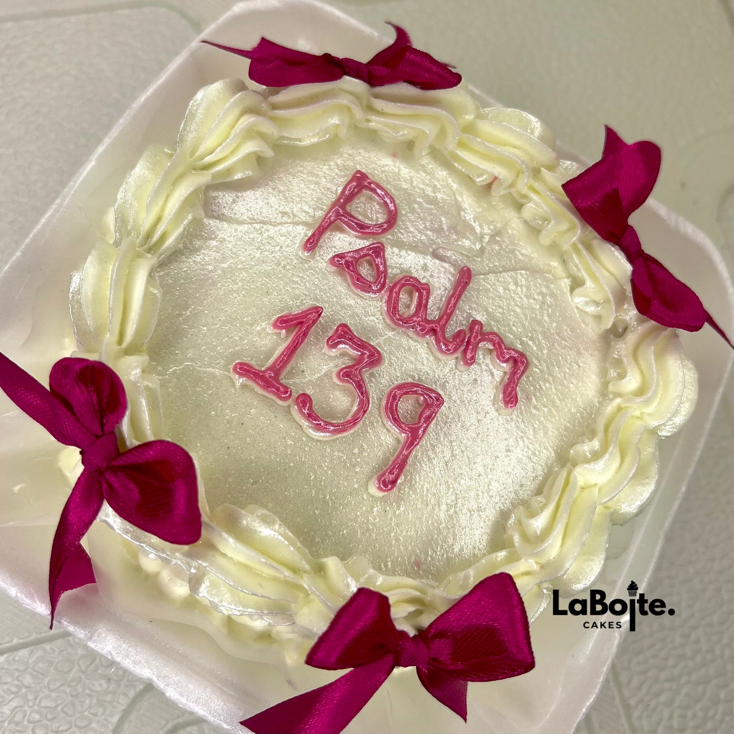 Pink and white bento