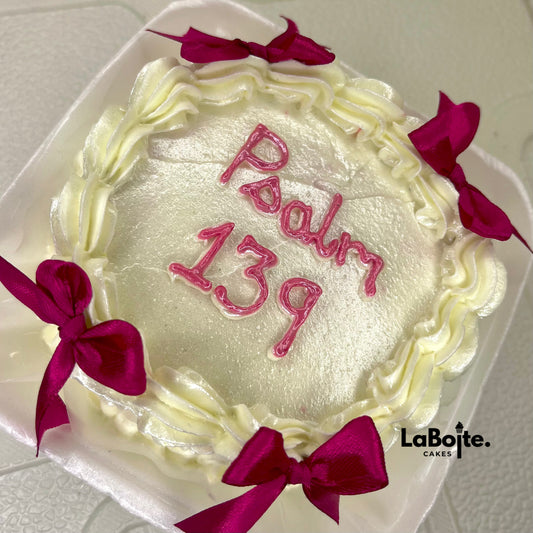 Pink and white bento