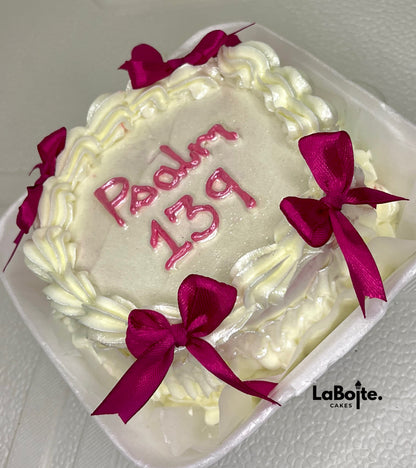 Pink and white bento