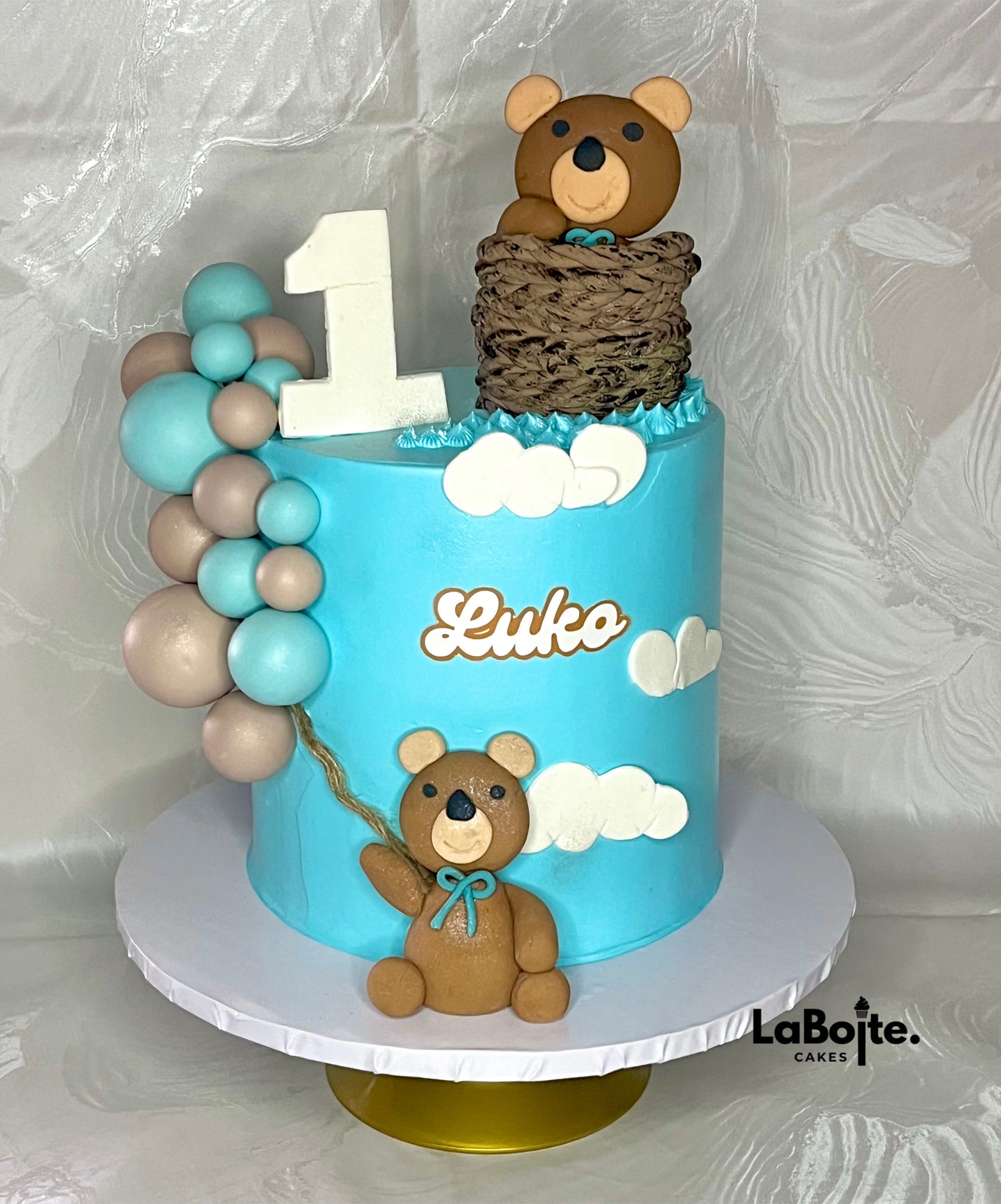 Baby Boy Teddy Cake