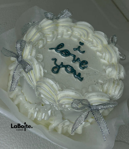 All white bento cake