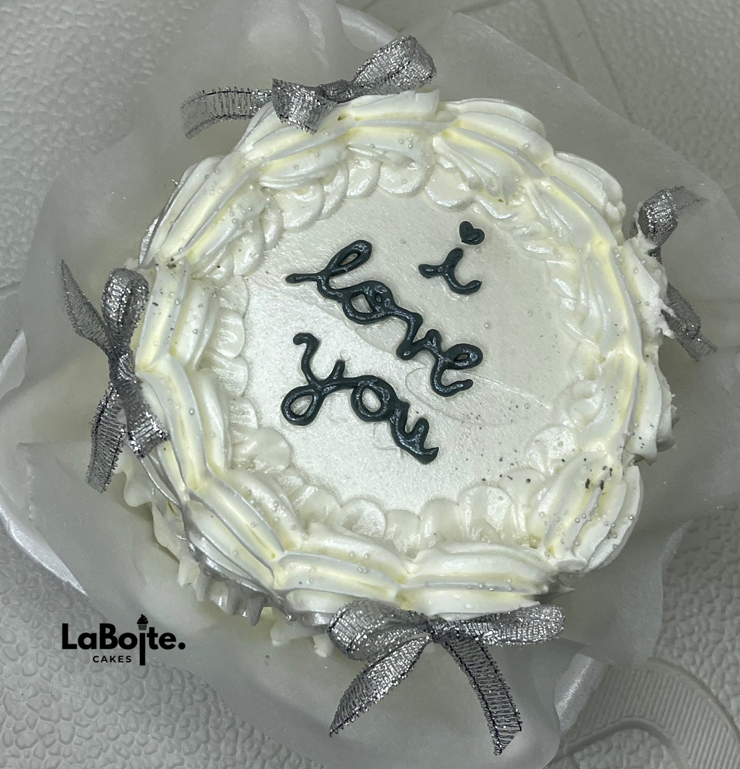 All white bento cake