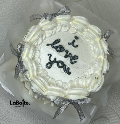 All white bento cake