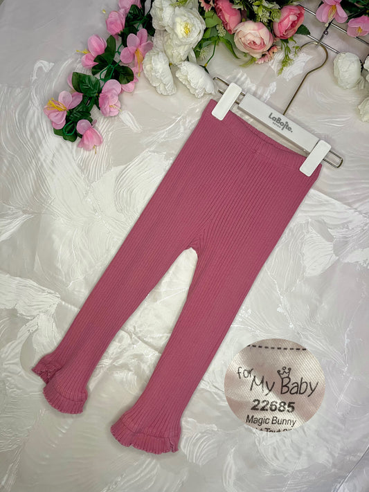 Pink flared leggings