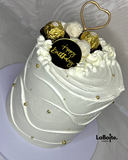 Minimalistic white cake